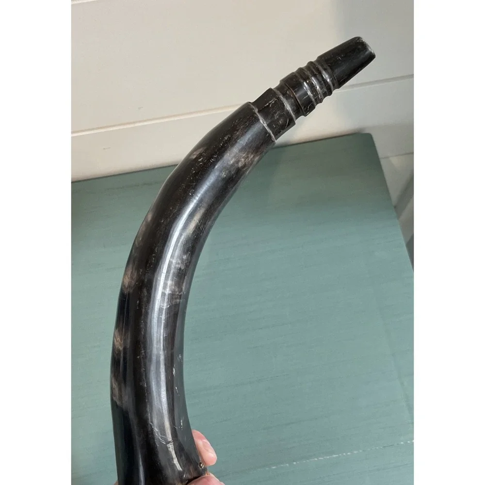Vtg Black Powder Horn 14